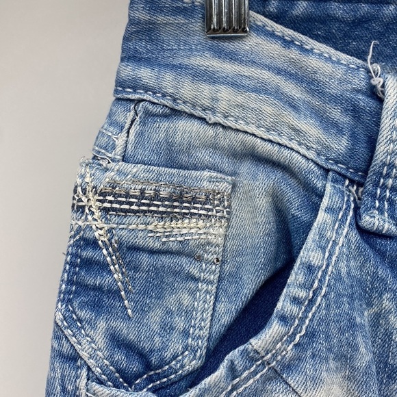 Ariya Vintage Y2K deconstructed Lowrise bleached flare jeans back to school - Picture 7 of 11